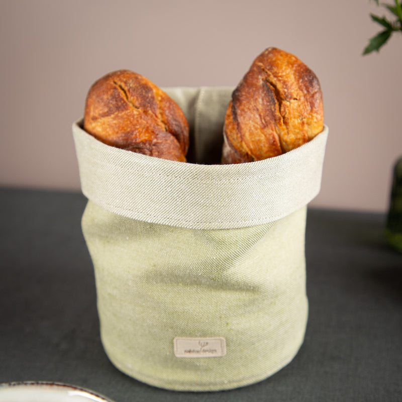 brot in leinen aufbewahren Stoffkorb aus Bio-Leinen – Brotkorb & Utensilo