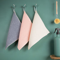 3er-Set Putzlappen aus Halbleinen | Waffelpikée