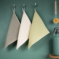 3er-Set Putzlappen aus Halbleinen | Waffelpikée