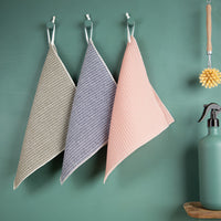 3er-Set Putzlappen aus Halbleinen | Waffelpikée