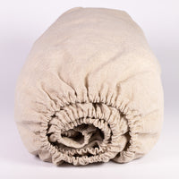 Spannbettlaken aus Bioleinen natur