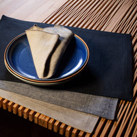 3 Tischsets aus Bioleinen Farbkombination Herbst