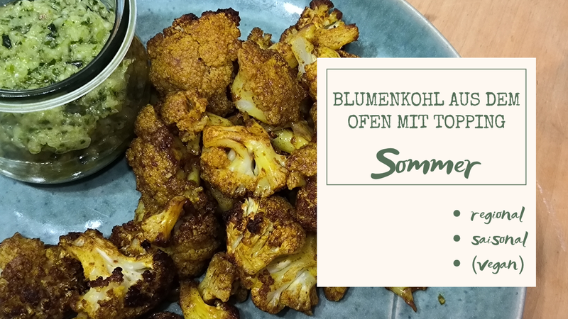 Blumenkohl aus dem Ofen mit Topping
