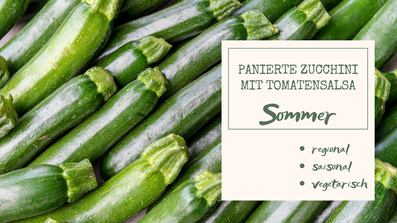 Panierte Zucchini mit Tomatensalsa