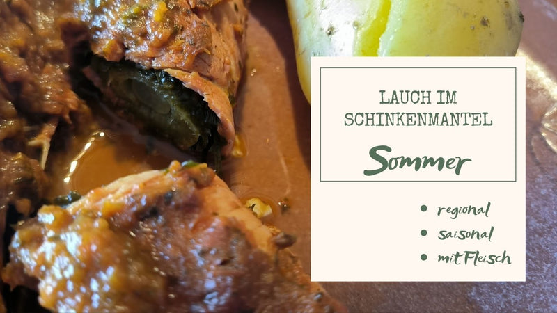 Porree im Schinkenmantel