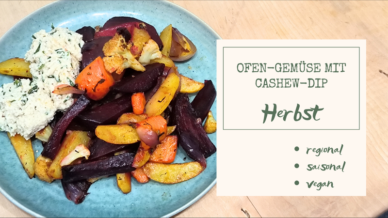 Ofengemüse mit Cashew-Dip