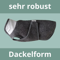 Robuster Hundemantel | Dackelform | aus extra dickem Loden | Schurwolle