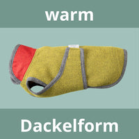 Warmer Hundemantel Winter | Dackelform | 100% Schurwolle