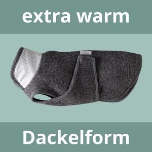 Hundemantel_reine Schurwolle_Wintermantel_extra warm_plastikfrei_für Dackel
