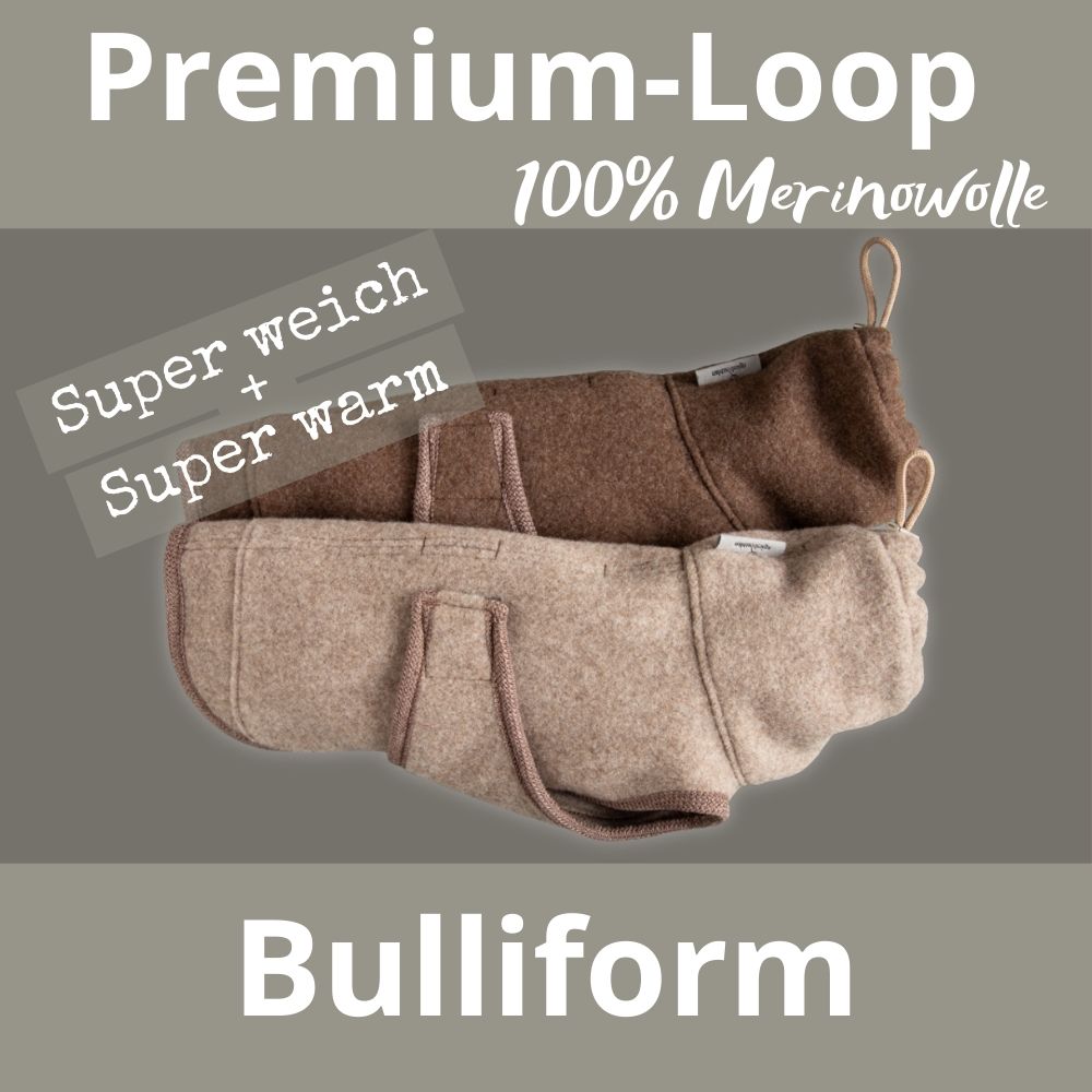 Premium Loop-Hundemantel | Bulliform | Extra weich + warm | 100% Merino-Loden
