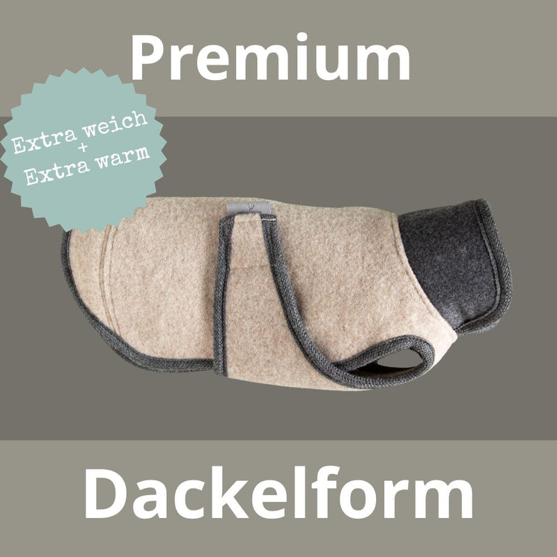 Premiumhundemantel aus 100% mulesingfreier Merinowolle - plastikfrei und wetterfest - extra warm und weich