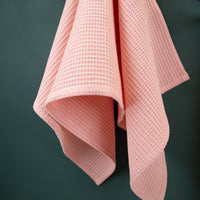 Badetuch-Set | Waffelpikee | EINZELSTÜCK | rosa