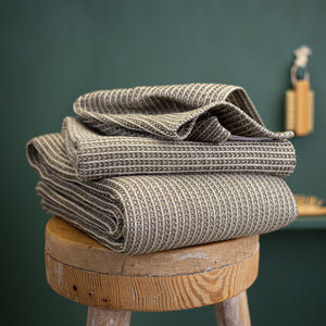 Handtuch-Badetuch-Set_Waffelpikee_dunkelgruen-1