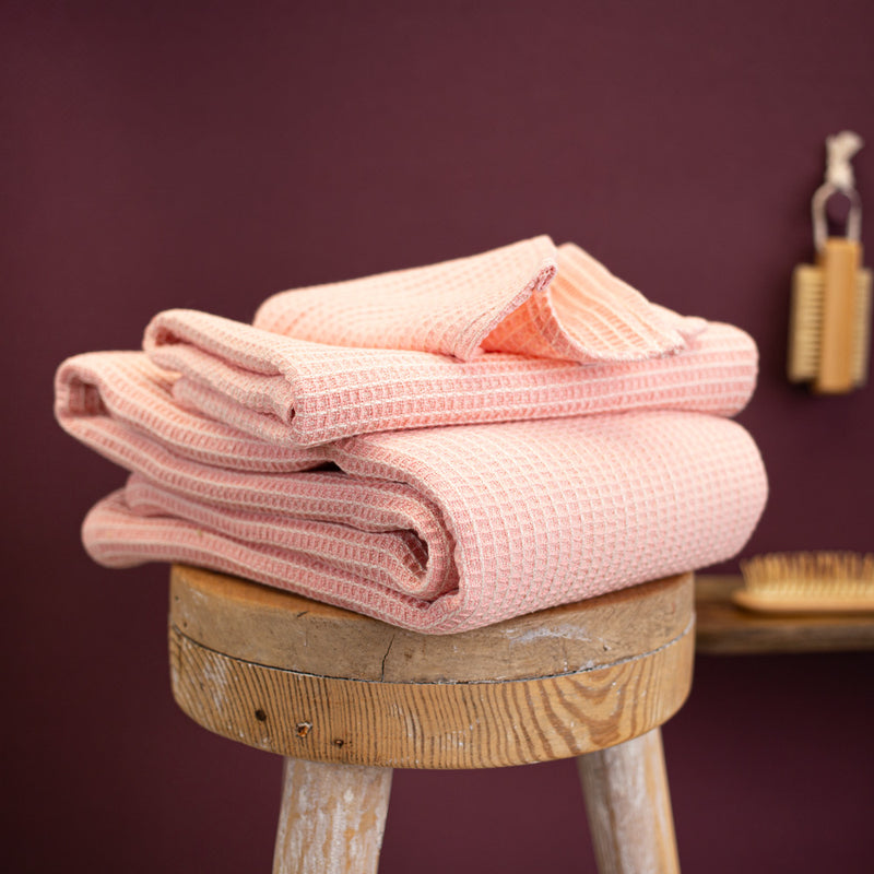 Handtuch-Badetuch-Set_Waffelpikee_rosa-1