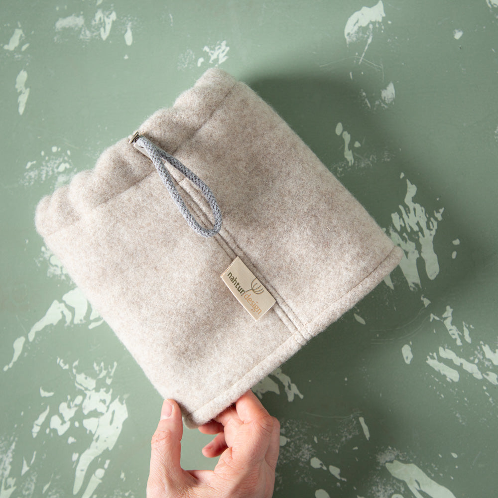 Hundeloop-Merinowolle-Loden-extrawarm-weich-beige