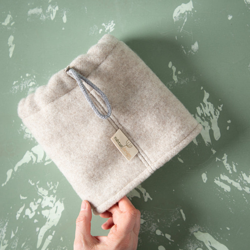 Hundeloop-Merinowolle-Loden-extrawarm-weich-beige