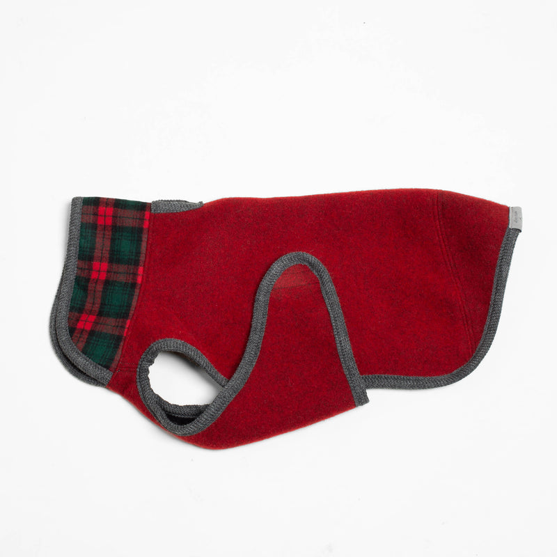 Warmer Hundemantel  | Dackelform | EINZELSTÜCK | DK3 | rot