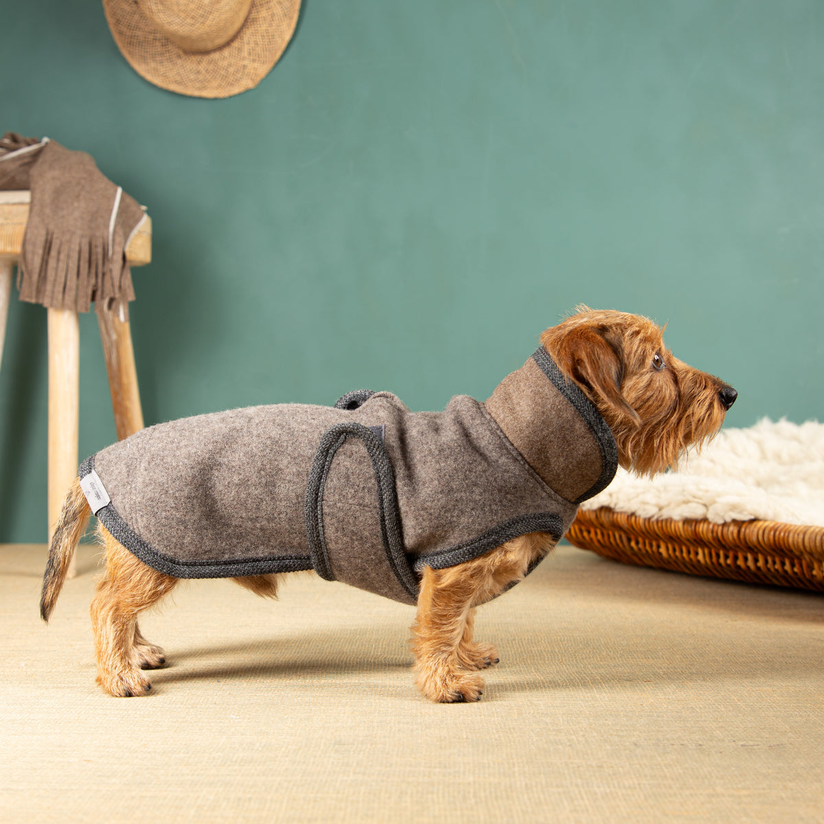 Warmer Hundemantel  | Dackelform | EINZELSTÜCK | DK5 | braun