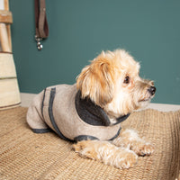 Premium Hundemantel aus reiner Merinowolle - 100% Schurwolle in beige - wetterfest und plastikfrei_5