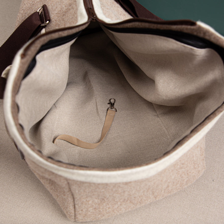 Wechselinlay aus Bioleinen für die Hundetasche