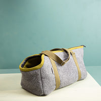 Hundetasche aus Loden moos