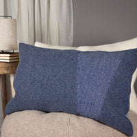 Unikat Sofakissen | 40 × 60 cm | mit Naturfüllung | Blau