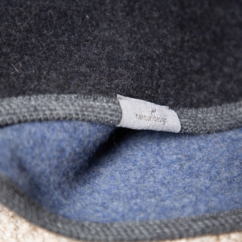 Warme Wolldecke |EINZELSTÜCK | blau | XL