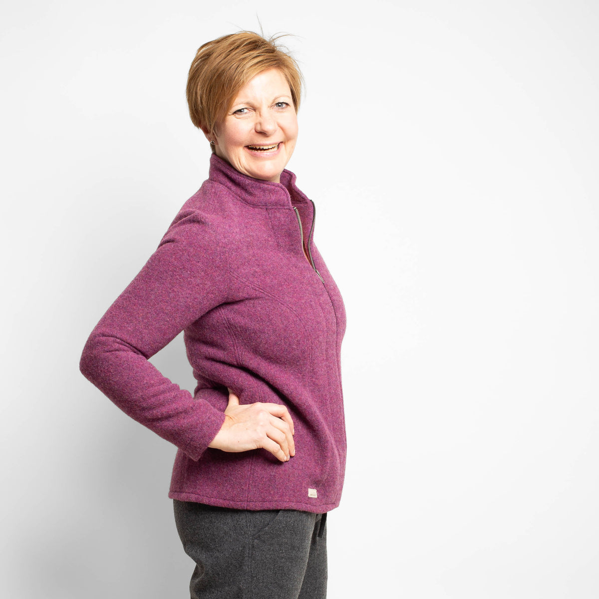 Lodenjacke "Flausch" | EINZELSTÜCK | beere | Größe S