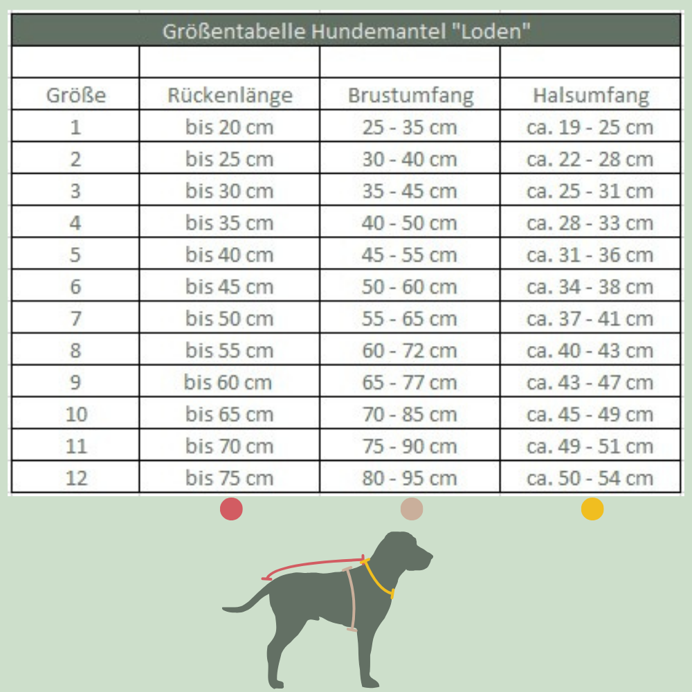 Hundemantel "Loden" | 100% Schurwolle