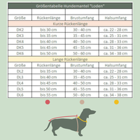 Hundemantel für Dackel | 100% Schurwolle