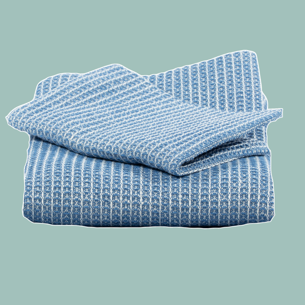 Handtuch-Set | Waffelpikee | EINZELSTÜCK | hellblau