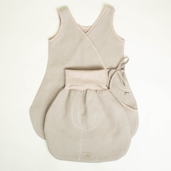 Babyschlafsack und Strampelsack aus Bioleinen im Set