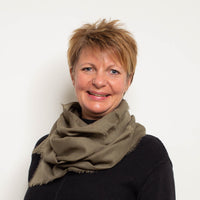 hauchzarter Schal aus mulesingfreier Bio-Merinowolle - EINZELSTÜCK - braun