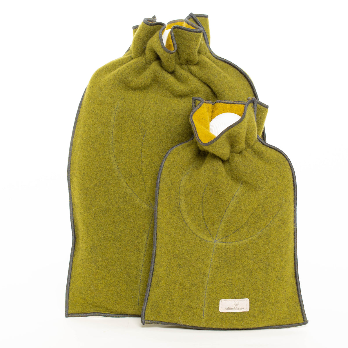 Ökowärmflasche mit Flauschlodenbezug | EINZELSTÜCKE | verschiedene Farben