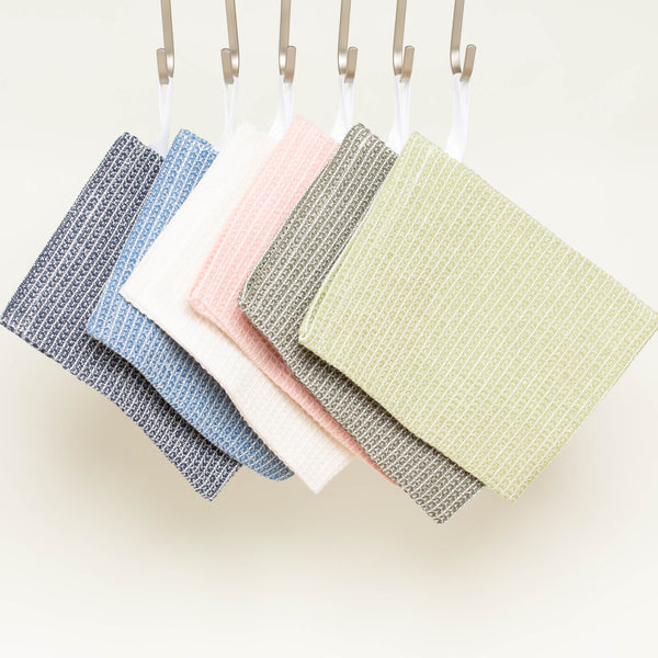 Waschhandschuh aus Halbleinen Waffelpiquée 6 Farben