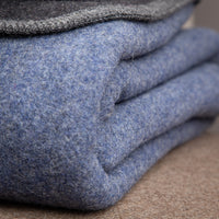 Warme Wolldecke |EINZELSTÜCK | blau | XL