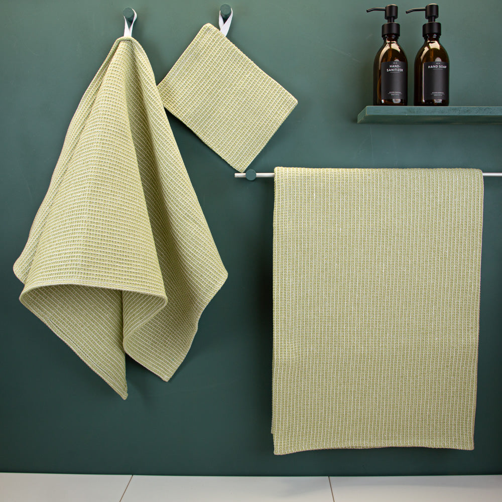 Hand- und Badetücher aus Waffelpikee | Halbleinen | verschiedene Farben
