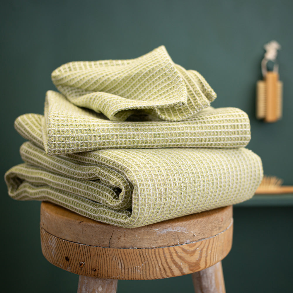 Hand- und Badetücher aus Waffelpikee | Halbleinen | verschiedene Farben