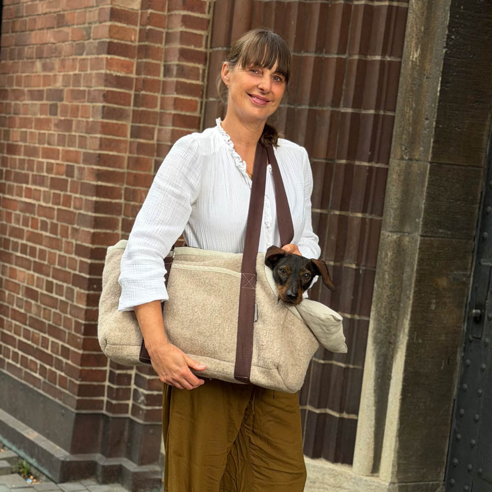 🐾 Hundetasche Farbe | 100 % Schurwolle Loden