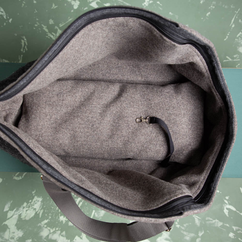 🐾 Hundetasche Anthrazit – 100 % Schurwolle Loden