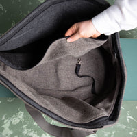 🐾 Hundetasche Anthrazit – 100 % Schurwolle Loden