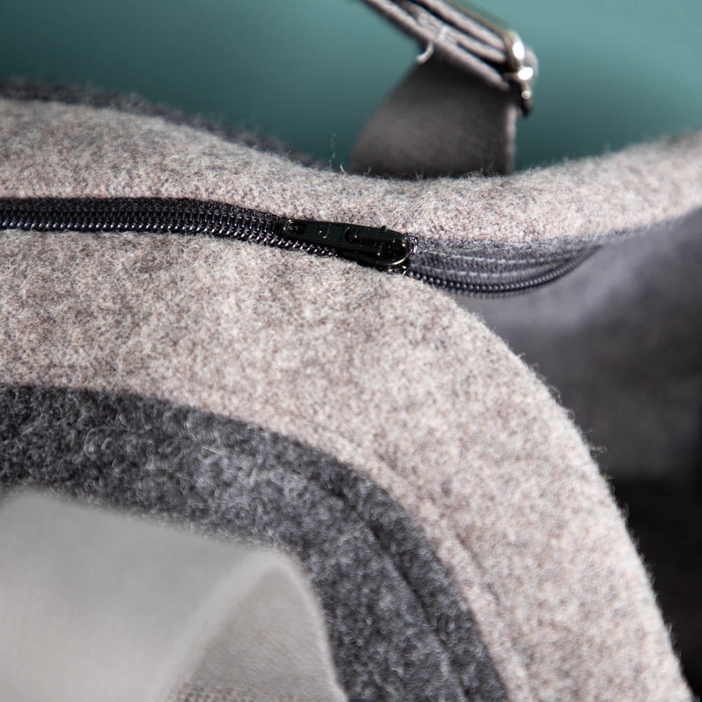 🐾 Hundetasche Anthrazit – 100 % Schurwolle Loden