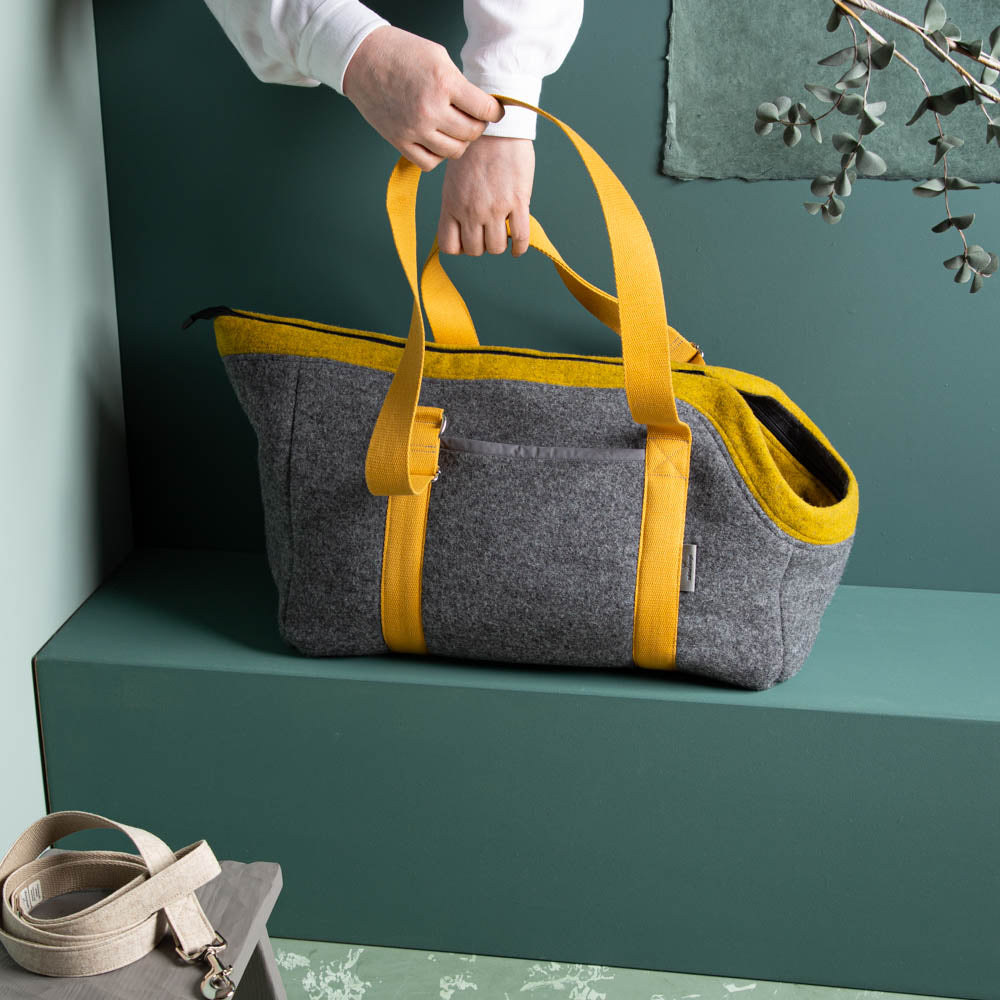 🐾 Hundetasche Farbe | 100 % Schurwolle Loden