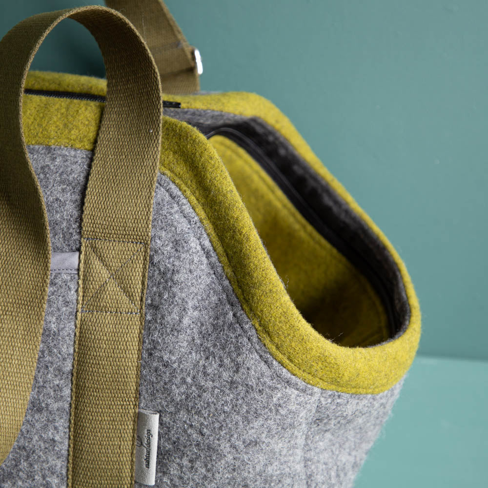🐾 Hundetasche Farbe | 100 % Schurwolle Loden