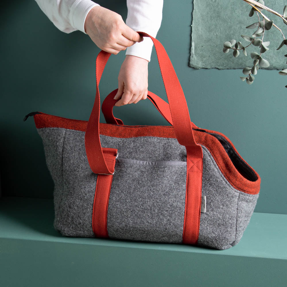 🐾 Hundetasche Farbe | 100 % Schurwolle Loden