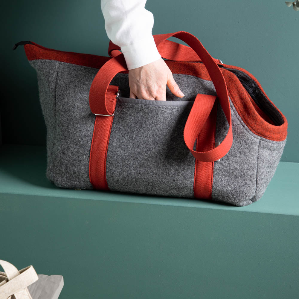 🐾 Hundetasche Farbe | 100 % Schurwolle Loden