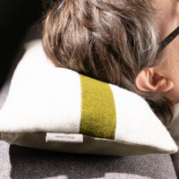 Kleines Kuschelkissen | Loden & Bioleinen | Wollfüllung | Unikat