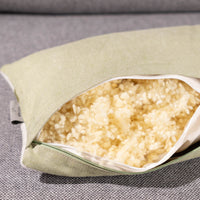 Kleines Kuschelkissen | Loden & Bioleinen | Wollfüllung | Unikat