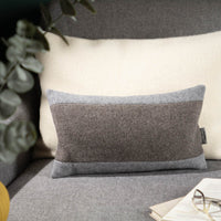 Kleines Kuschelkissen | Loden & Bioleinen | Wollfüllung | Unikat