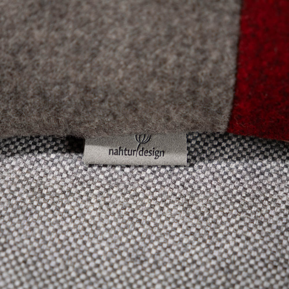 Kleines Kuschelkissen | Loden & Bioleinen | Wollfüllung | Unikat